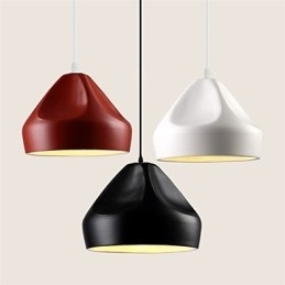 Luminária pendente de metal com pintura estilo retrô vintage mini