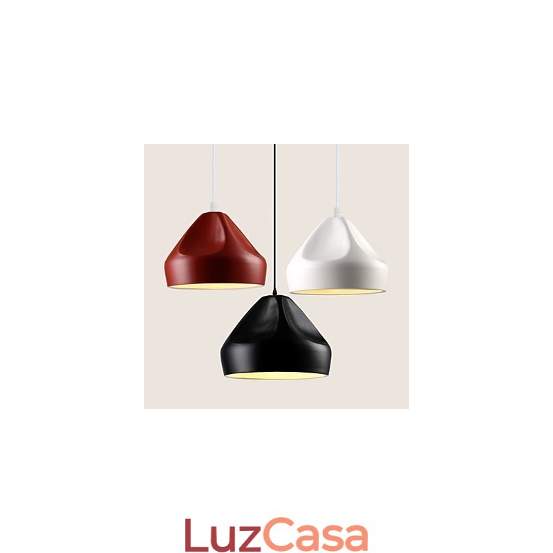 Luminária pendente de metal com pintura estilo retrô vintage mini