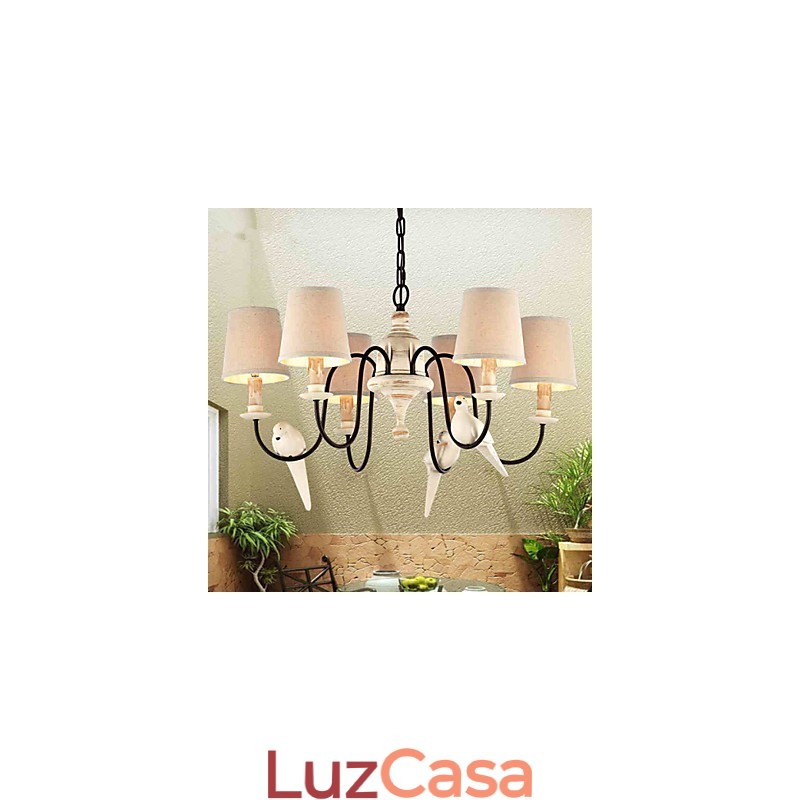 Lustre Pendente Luz Vintage Resina