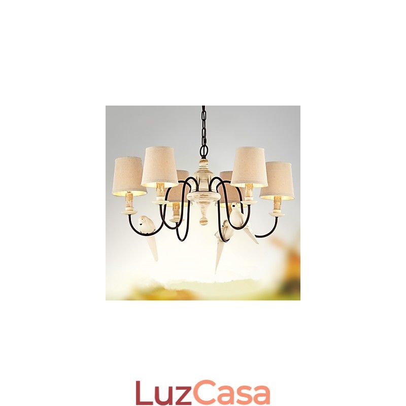 Lustre Pendente Luz Vintage Resina