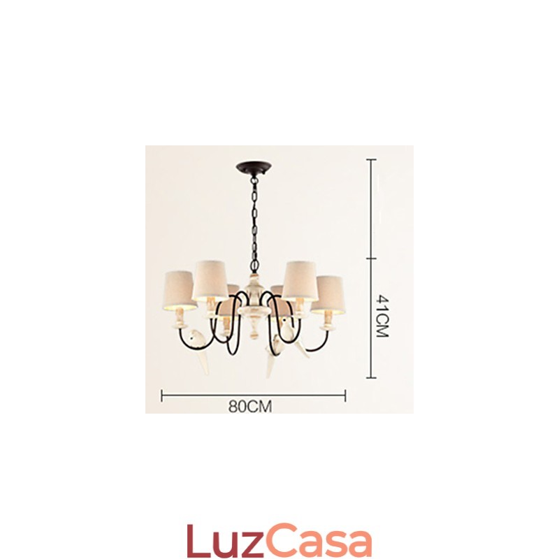 Lustre Pendente Luz Vintage Resina