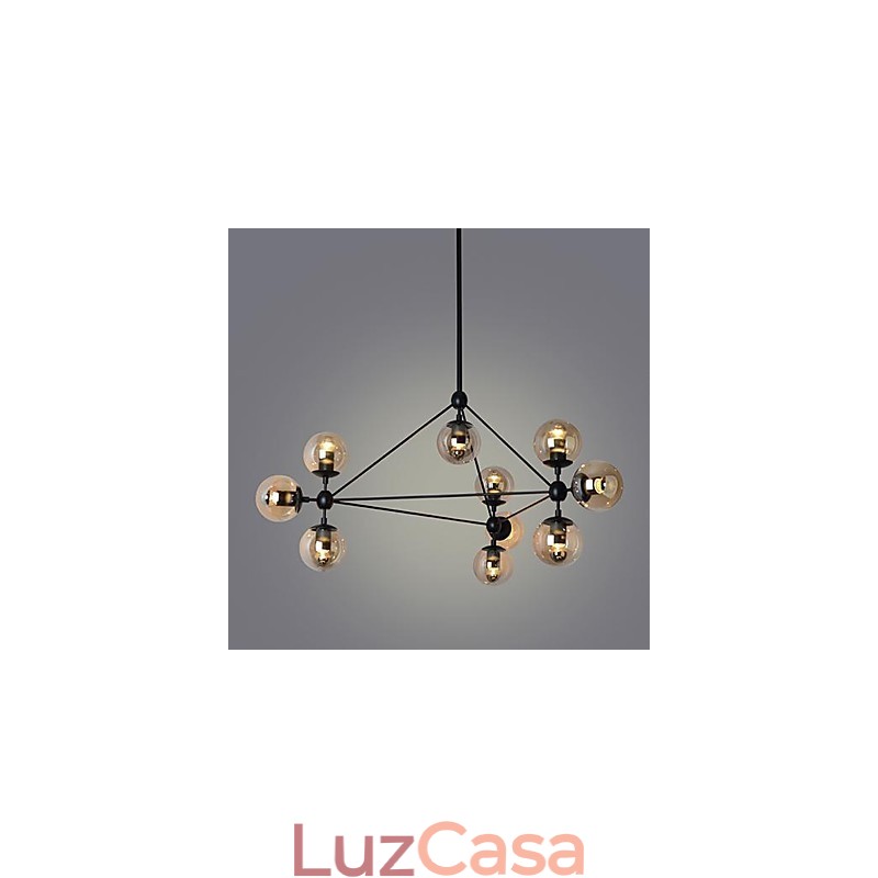 Luminárias pendentes 10 luzes simples modernas artísticas