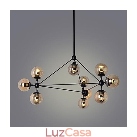 Luminárias pendentes 10 luzes simples modernas artísticas