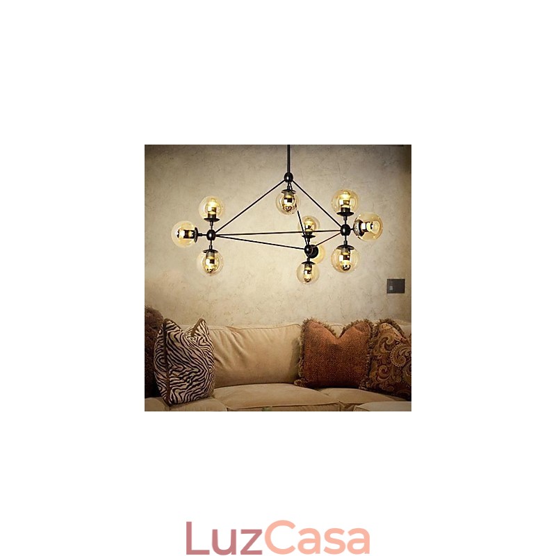 Luminárias pendentes 10 luzes simples modernas artísticas