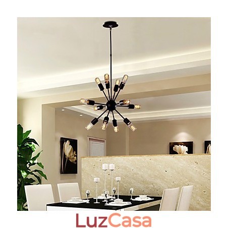 Lustre de ferro de vanguarda com 12 luzes Lustre de ferro de vanguarda com 12 luzes