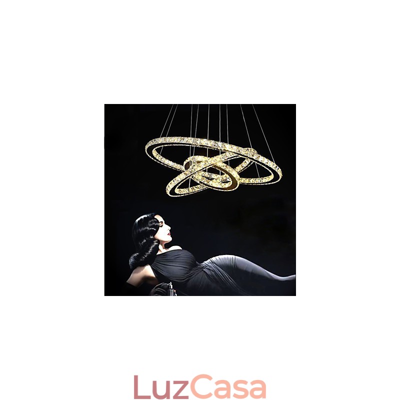 Luminárias pendentes Cristal Moderno Contemporâneo Metal