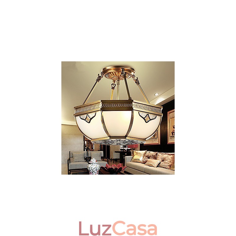 Luminárias pendentes Cristal Mini Estilo Tradicional Clássico Metal