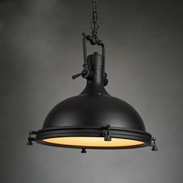 Luminária pendente industrial única, estilo loft, luminária pendente de metal vintage