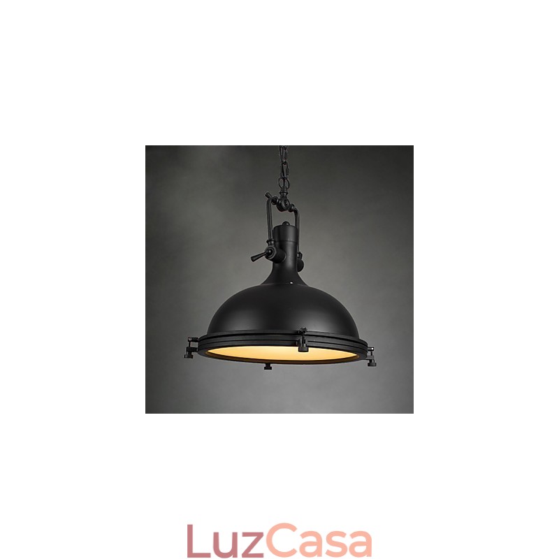 Luminária pendente industrial única, estilo loft, luminária pendente de metal vintage