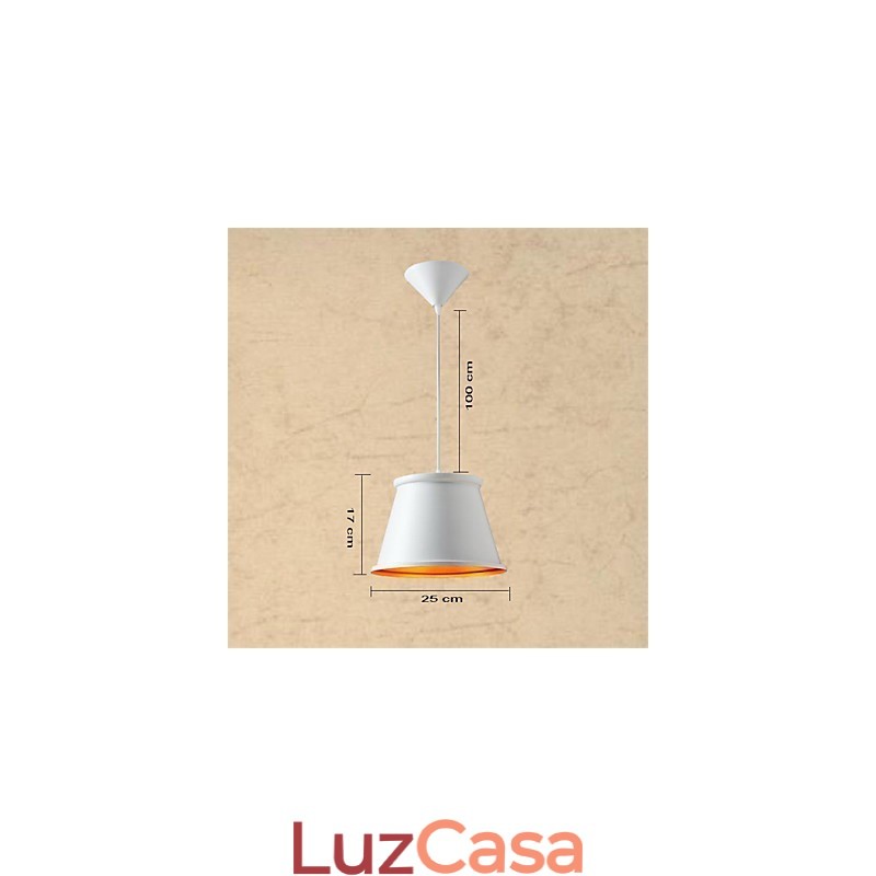 Luminária pendente de metal com pintura estilo vintage clássico rústico lodge mini