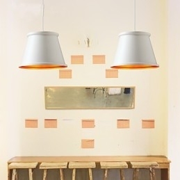 Luminária pendente de metal com pintura estilo vintage clássico rústico lodge mini