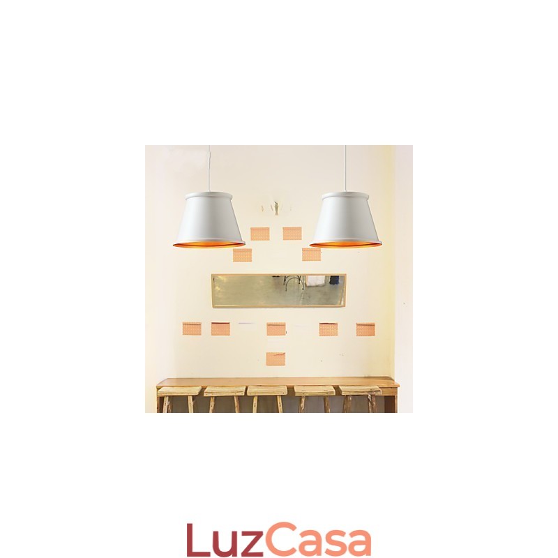 Luminária pendente de metal com pintura estilo vintage clássico rústico lodge mini
