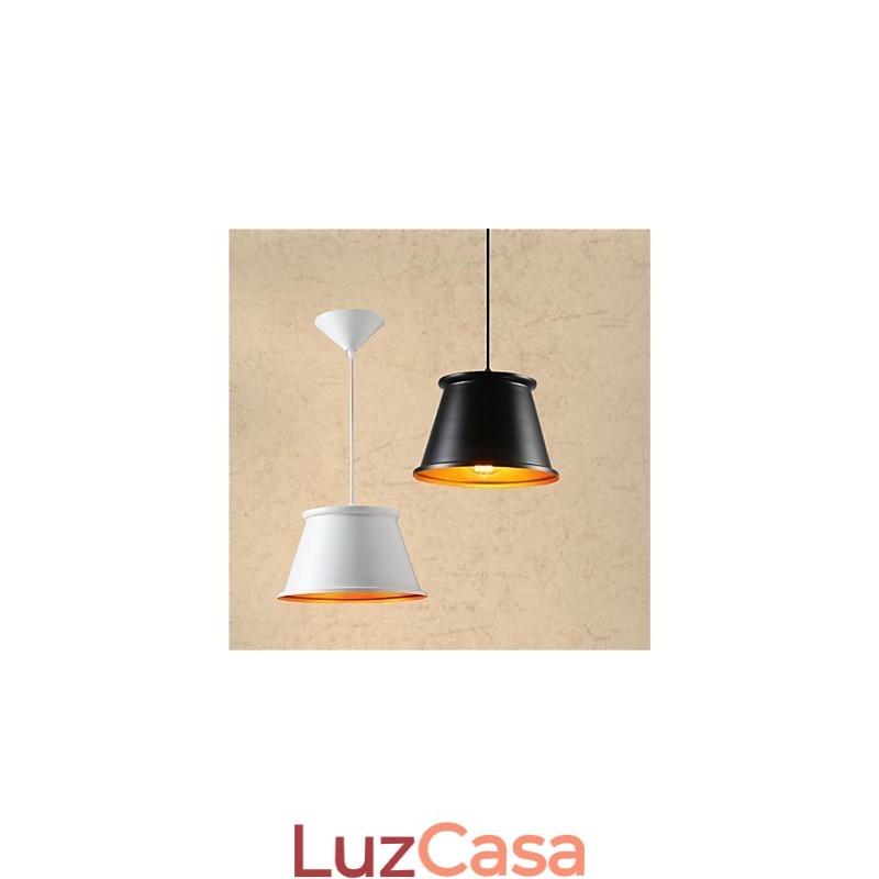 Luminária pendente de metal com pintura estilo vintage clássico rústico lodge mini