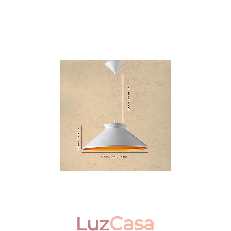 Tradicional Vintage Retro Mini Estilo Pintura Metal Pendente Luz