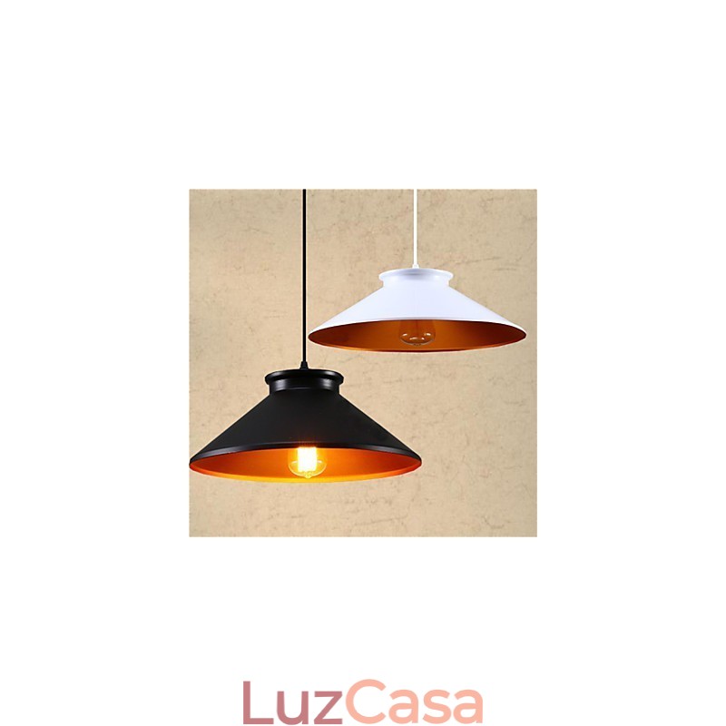 Tradicional Vintage Retro Mini Estilo Pintura Metal Pendente Luz