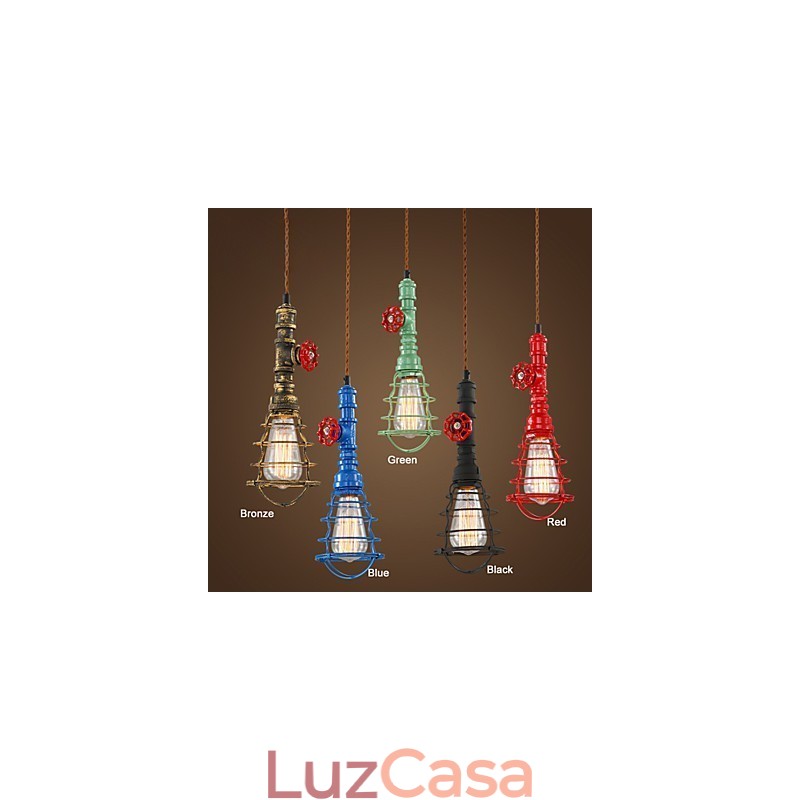 E26 Vintage Pendant Light Waterpipe Design Luzes