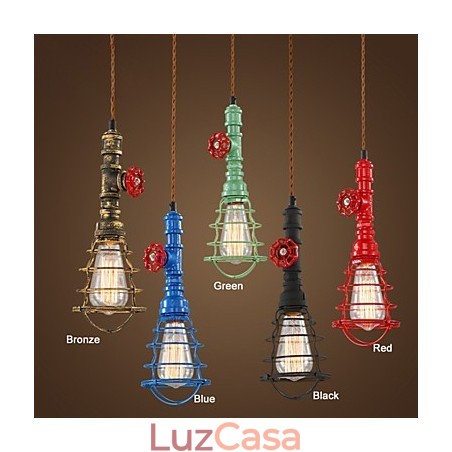 E26 Vintage Pendant Light Waterpipe Design Luzes E26 Vintage Pendant Light Waterpipe Design Luzes