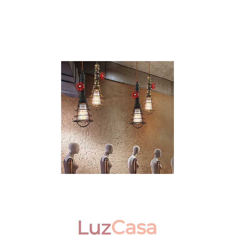 E26 Vintage Pendant Light Waterpipe Design Luzes