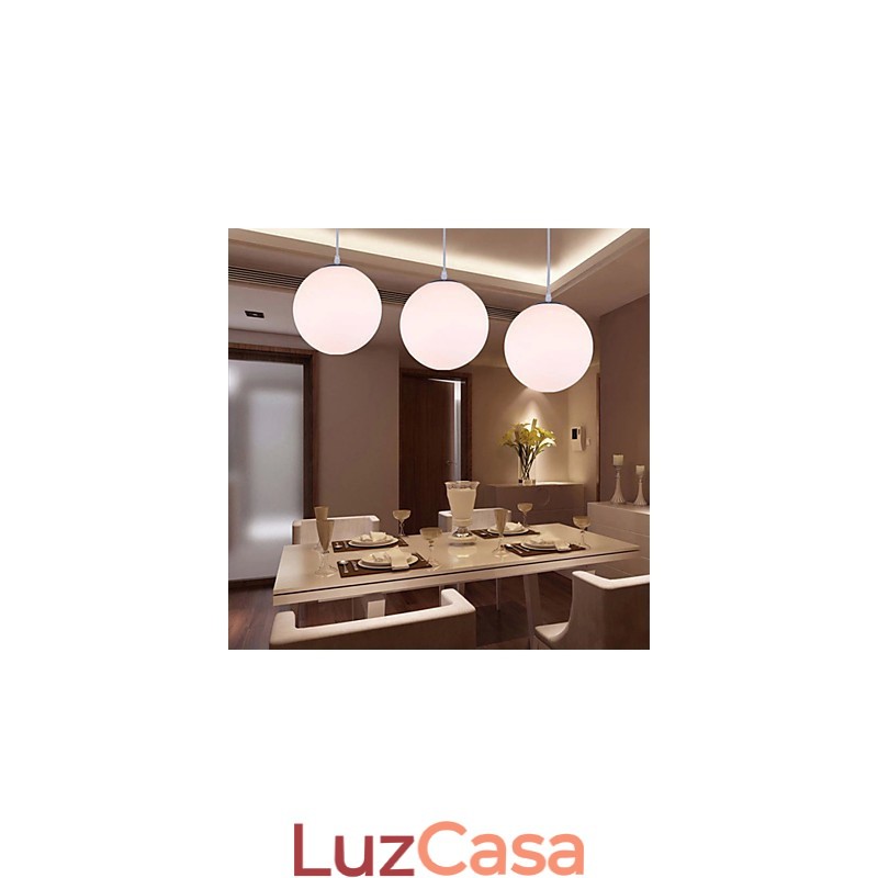 1 Luzes Luminária Pendente Contemporânea de Vidro