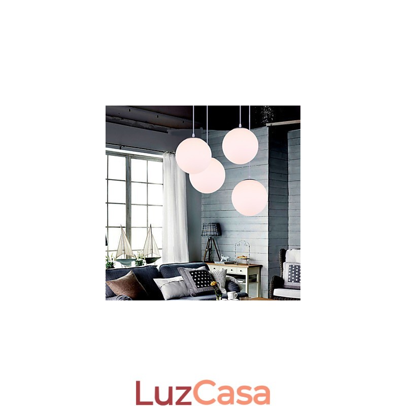 1 Luzes Luminária Pendente Contemporânea de Vidro