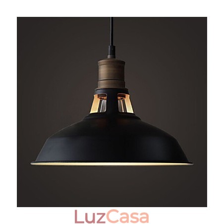 Luminária pendente industrial vintagen mini de metal 1 luz multicolorida opcional Luminária pendente industrial vintagen mini de metal 1 luz multicolorida opcional