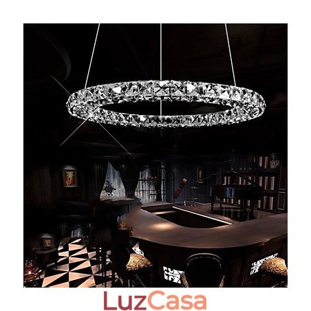 Luminária pendente de cristal moderna, única, D40CM, três lados, K9, cristal, luzes de teto internas, luminárias Luminária pendente de cristal moderna, única, D40CM, três lados, K9, cristal, luzes de teto internas, luminárias