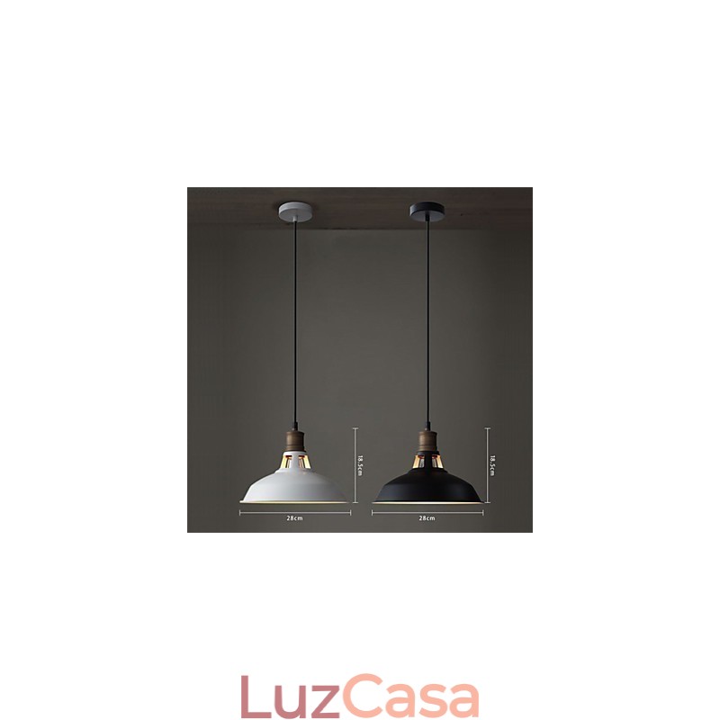 Luminária pendente industrial vintagen mini de metal 1 luz multicolorida opcional