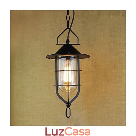 American Retro Rústico Pastoral Iluminação Luz Industrial Luminária Pendente