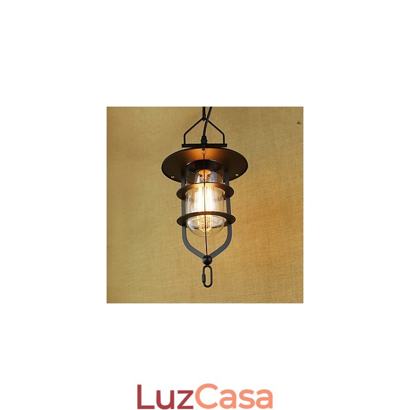 American Retro Rústico Pastoral Iluminação Luz Industrial Luminária Pendente