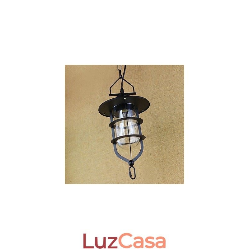 American Retro Rústico Pastoral Iluminação Luz Industrial Luminária Pendente