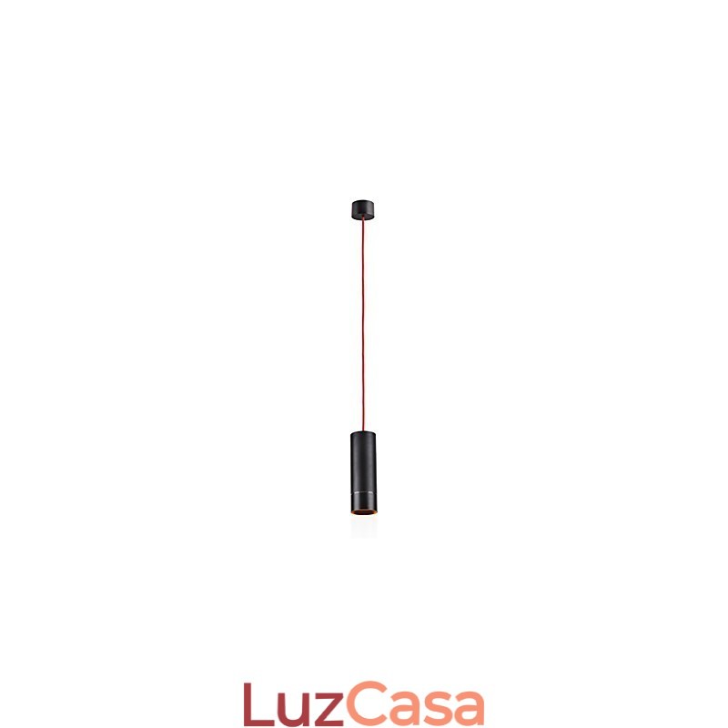 1 Mini Luminária Pendente Preto Anodizado com Alumínio