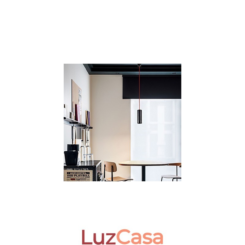 1 Mini Luminária Pendente Preto Anodizado com Alumínio