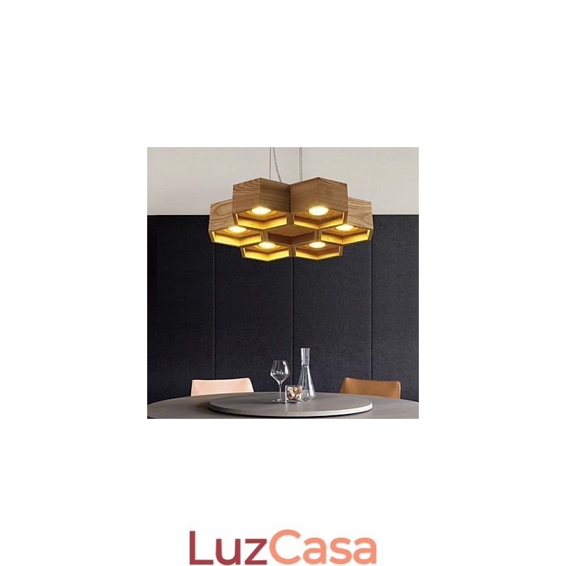 Luzes Pendentes Country Madeira Bambu