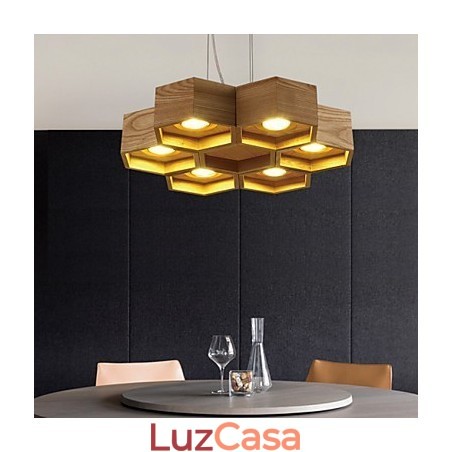 Luzes Pendentes Country Madeira Bambu Luzes Pendentes Country Madeira Bambu