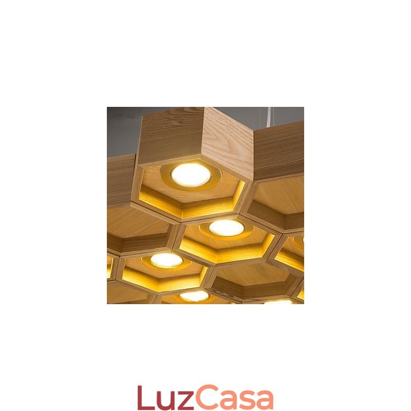 Luzes Pendentes Country Madeira Bambu