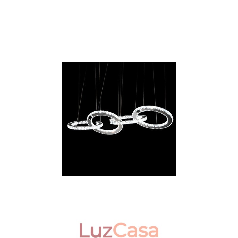 Luminárias pendentes Cristal Luz Moderna Contemporânea Metal