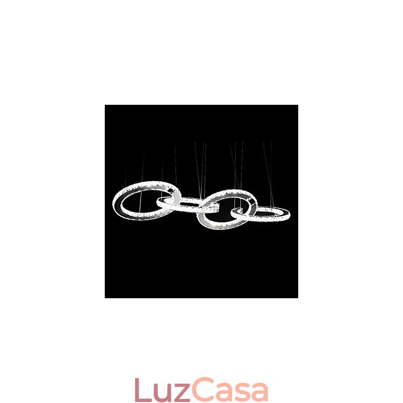 Luminárias pendentes Cristal Luz Moderna Contemporânea Metal