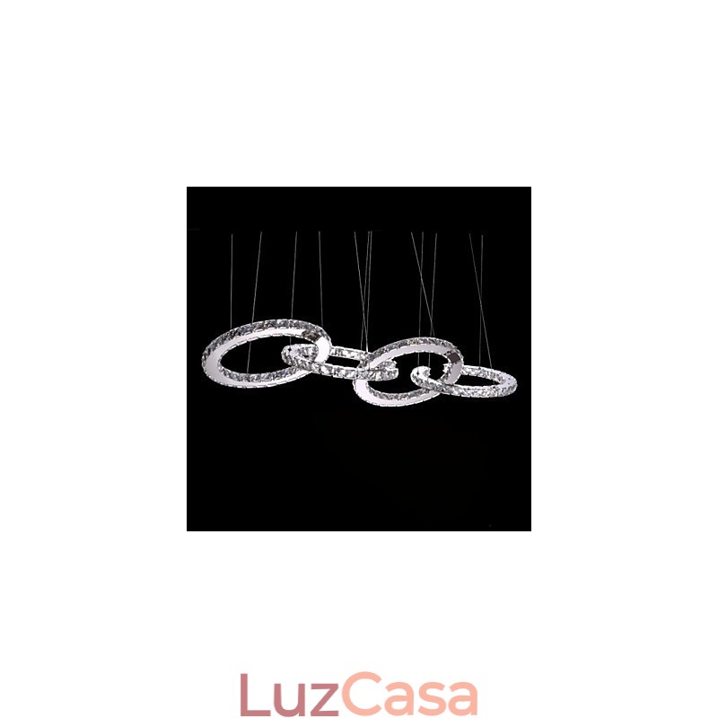 Luminárias pendentes Cristal Luz Moderna Contemporânea Metal