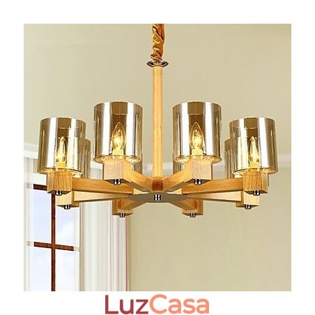 Luzes Pendentes Country Madeira Bambu Luzes Pendentes Country Madeira Bambu
