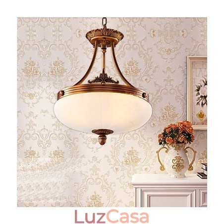 Luminária de mármore europeia Lustre de cobre Luzes Luminária de mármore europeia Lustre de cobre Luzes