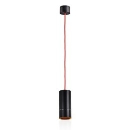1 Mini Luminária Pendente Preto Anodizado com Alumínio