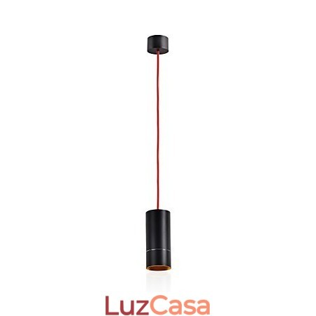 1 Mini Luminária Pendente Preto Anodizado com Alumínio 1 Mini Luminária Pendente Preto Anodizado com Alumínio
