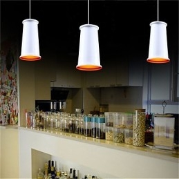 Luminária pendente de metal com pintura estilo vintage clássico rústico e mini
