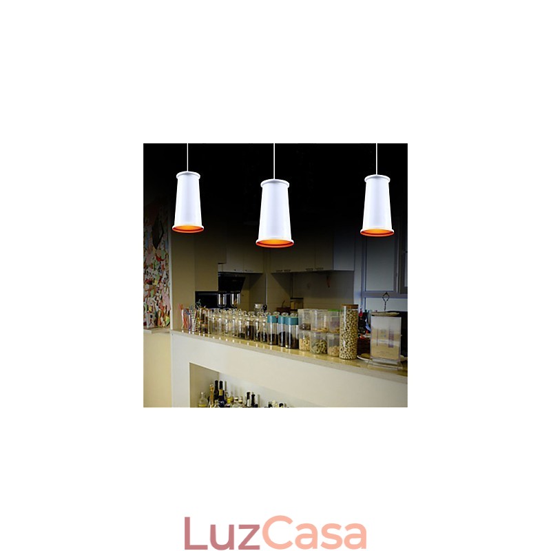Luminária pendente de metal com pintura estilo vintage clássico rústico e mini