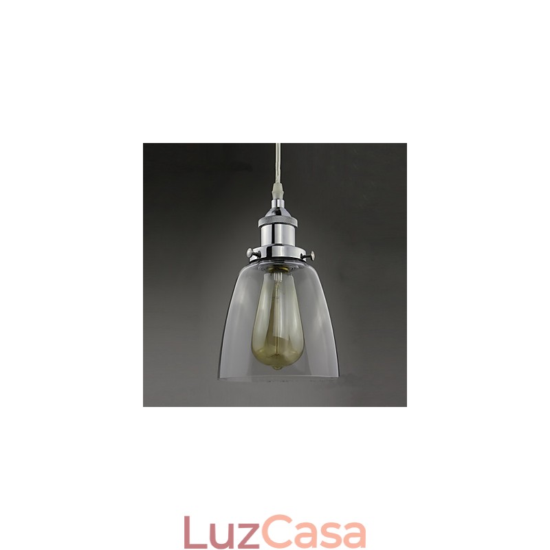 Moderno vidro cromado vintage industrial retro encaixe edison pingente luz café varanda luz