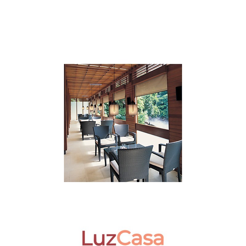 Luminária pendente de vidro moderna com 2 luzes em design de garrafa transparente