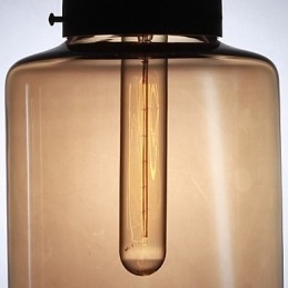 Luminária pendente de vidro moderna com 2 luzes em design de garrafa transparente
