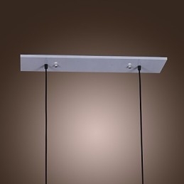 Luminária pendente de vidro moderna com 2 luzes em design de garrafa transparente