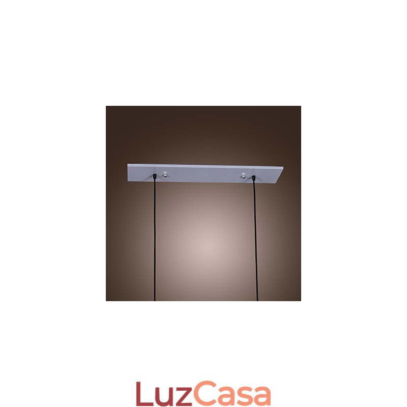 Luminária pendente de vidro moderna com 2 luzes em design de garrafa transparente