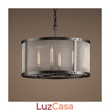 Luminária pendente de 4 luzes com cúpula transparente Luminária pendente de 4 luzes com cúpula transparente